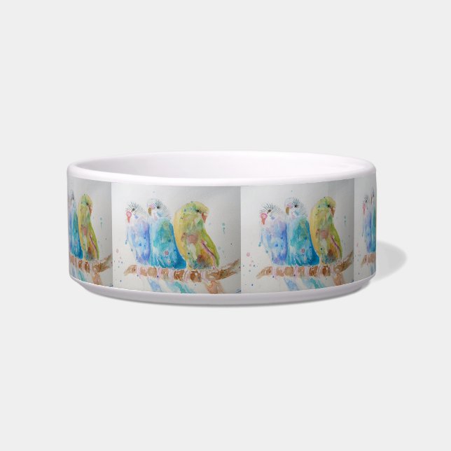 Boedgie budgerigars vogels  Bird Drink Bowl Voerbakje (Voorkant)