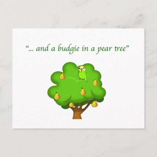 Boedgie in een perenboom briefkaart (Voorkant)