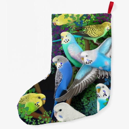 Boedgie Parakeets in de kerstmis van Ferns Grote Kerstsok (Achterkant)