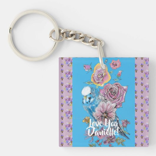 Boedgie Waterverf floral Girls Sleutelhanger (voorkant)