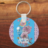Boedgie Waterverf floral Girls Sleutelhanger (Voorkant)