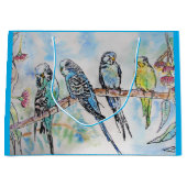 Boedgies Waterverf Gum Tree budgie Groot Cadeauzakje (Voorkant)