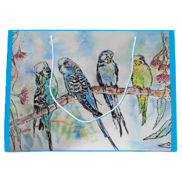 Boedgies Waterverf Gum Tree budgie Groot Cadeauzakje