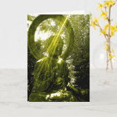 Boedha met stralen kaart (Gele Bloem)