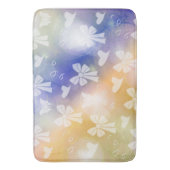 boeg, lint, wit, pastel, harten, licht, roze; badmat (Voorkant Verticaal)