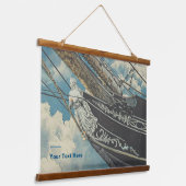 Boegbeeld Barque Elissa Hangend Wandkleed (Gebogen)