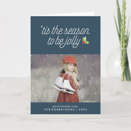 Boegen van Feestelijke Kerstmis van de Hulst Feestdagen Kaart