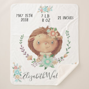 boegenoot baby hert geboortestaat sherpa deken