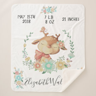 boegenoot baby hert geboortestaat sherpa deken