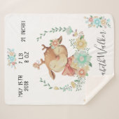 boegenoot baby hert geboortestaat sherpa deken (Voorkant (horizontaal))