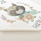 boegenoot baby hert geboortestaat sherpa deken (3/4)