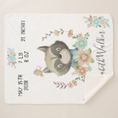 boegenoot baby hert geboortestaat sherpa deken (Voorkant (horizontaal))