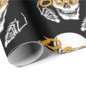 Boegglazen schedel👓 cadeaupapier (Rol Hoek)