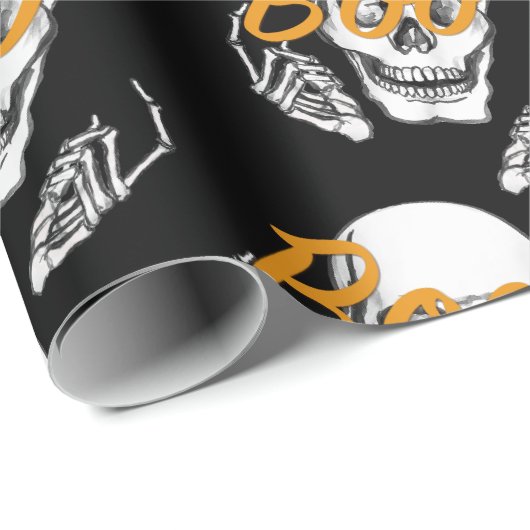 Boegglazen schedel👓 cadeaupapier (Rol Hoek)