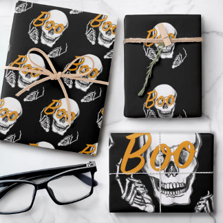 Boegglazen schedel👓 inpakpapier vel