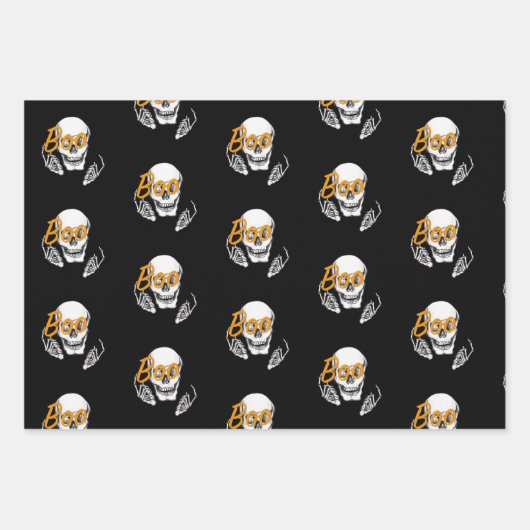 Boegglazen schedel👓 inpakpapier vel (Voorkant 2)