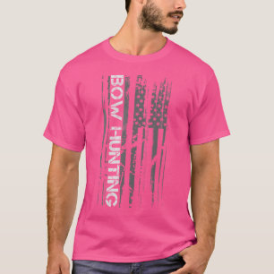 Boegjacht Amerikaanse vlag kruisboog hertenjager T-shirt