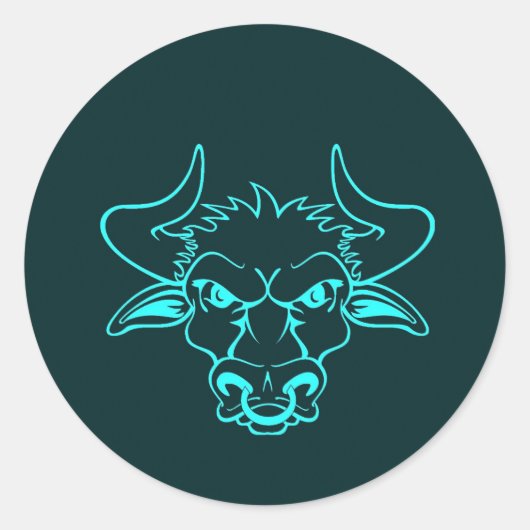 boegstier ronde sticker (Voorkant)