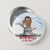 Boehner in de doos ronde button 7,6 cm (Voorkant /achterkant)