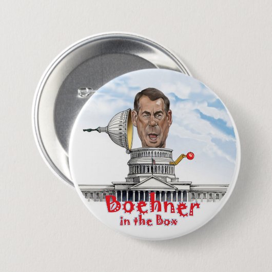 Boehner in de doos ronde button 7,6 cm (Voorkant /achterkant)