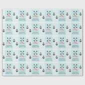 Boei met Monogram, de Zeevaart Nieuwe Jongen van Cadeaupapier (Vlak)