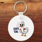Boei ze Gans Verpleegster Grappig Dwaze Gans Verpl Sleutelhanger (Voorkant)