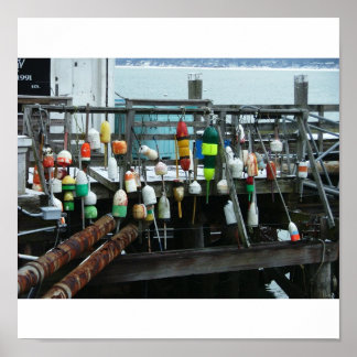 boeien aan de pier plymouth ma. poster