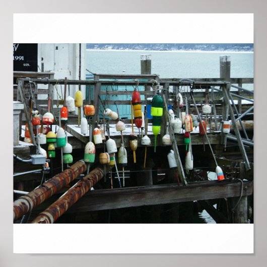 boeien aan de pier plymouth ma. poster (Voorkant)