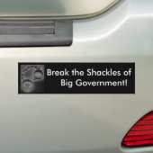 boeien, De boeien van de grote overheid verbreken. Bumpersticker (Op auto)