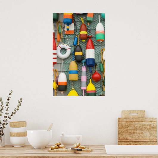 Boeien in Blue Rocks Nova Scotia Poster (Keuken)