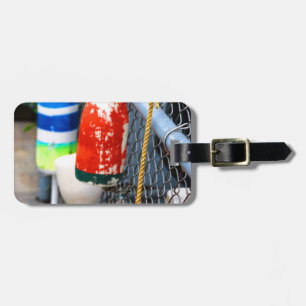 Boeien op de hek bagagelabel