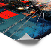 Boeiend Abstract schilderij Poster - ontketenen (Hoek)