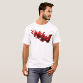 Boeiend ABSTRACTE BLOEM Ontwerp T-shirt (Voorkant volledig)