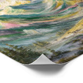 Boeiend berglandschap schilderen poster (Hoek)