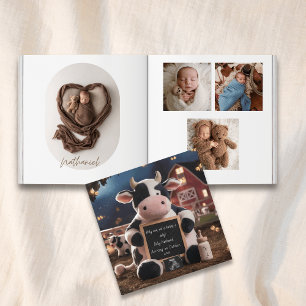 Boeiend boerderijthema baby fotoboek aandenken gastenboek