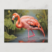Boeiend Flamingo AI-Art schilderij Briefkaart (Voorkant)
