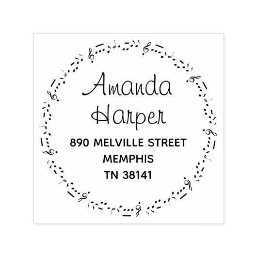 Boeiend geïnspireerd door muziek Ronde retour adre Zelfinktende Stempel (Design)