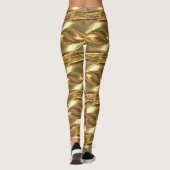 Boeiend goudpatroon leggings (Achterkant)