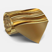 Boeiend goudpatroon stropdas (Opgerold)