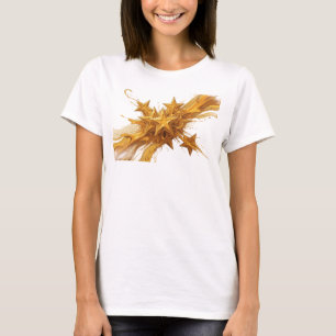 Boeiend Oranje Abstracte Sterren Grafisch Ontwerp T-shirt