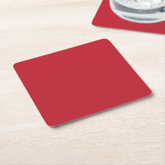 Boeiend rood achtergrond wit rand ontwerp kartonnen onderzetters (Schuin)