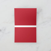 Boeiend rood achtergrond wit randontwerp bedankkaart (Binnen)