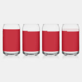Boeiend rood achtergrond wit randontwerp blikvorm glas (Achterkant)