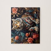 Boeiend Schattige & Mooie Wild Tiger's Gaze Legpuzzel (Verticaal)