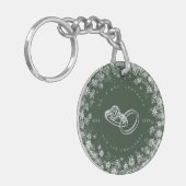 Boeiende 1e Kerstmis Pas getrouwd Keepsake Sleutelhanger (Voorkant Links)