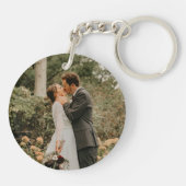 Boeiende 1e Kerstmis Pas getrouwd Keepsake Sleutelhanger (Achterkant)