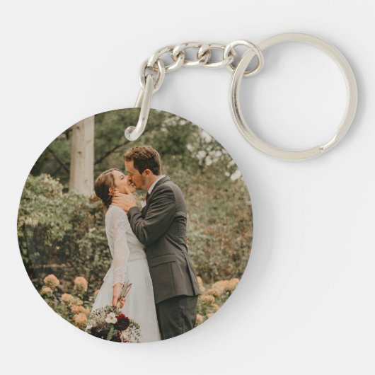 Boeiende 1e Kerstmis Pas getrouwd Keepsake Sleutelhanger (Achterkant)