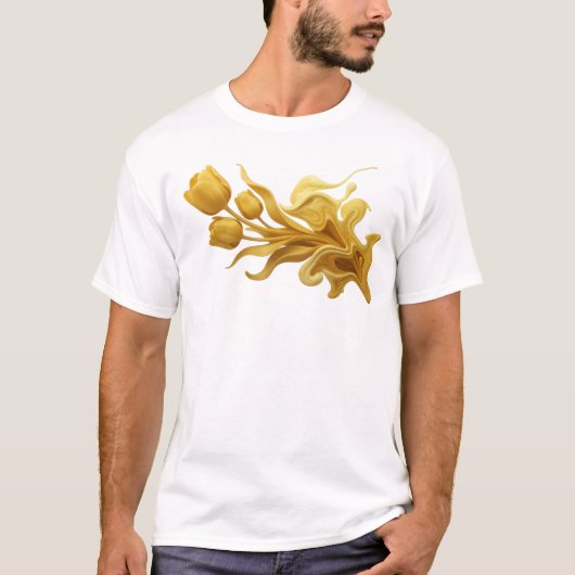 Boeiende ABSTRACTE BLOEM Draagbare Kunst T-shirt (Voorkant)