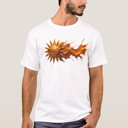Boeiende ABSTRACTE ZON Creatieve Print T-shirt (Voorkant)