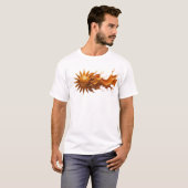 Boeiende ABSTRACTE ZON Creatieve Print T-shirt (Voorkant volledig)